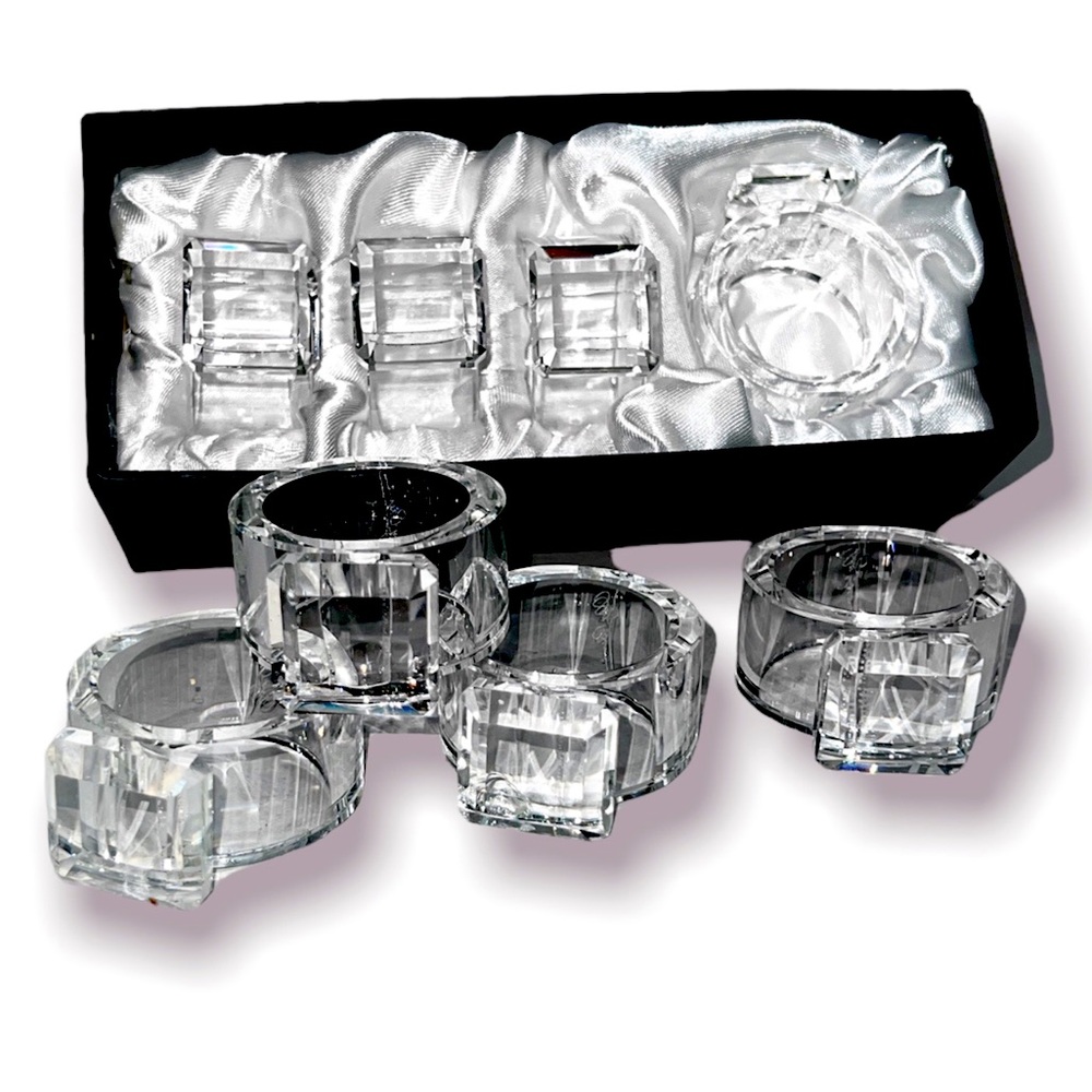 8 crystal napkin rings